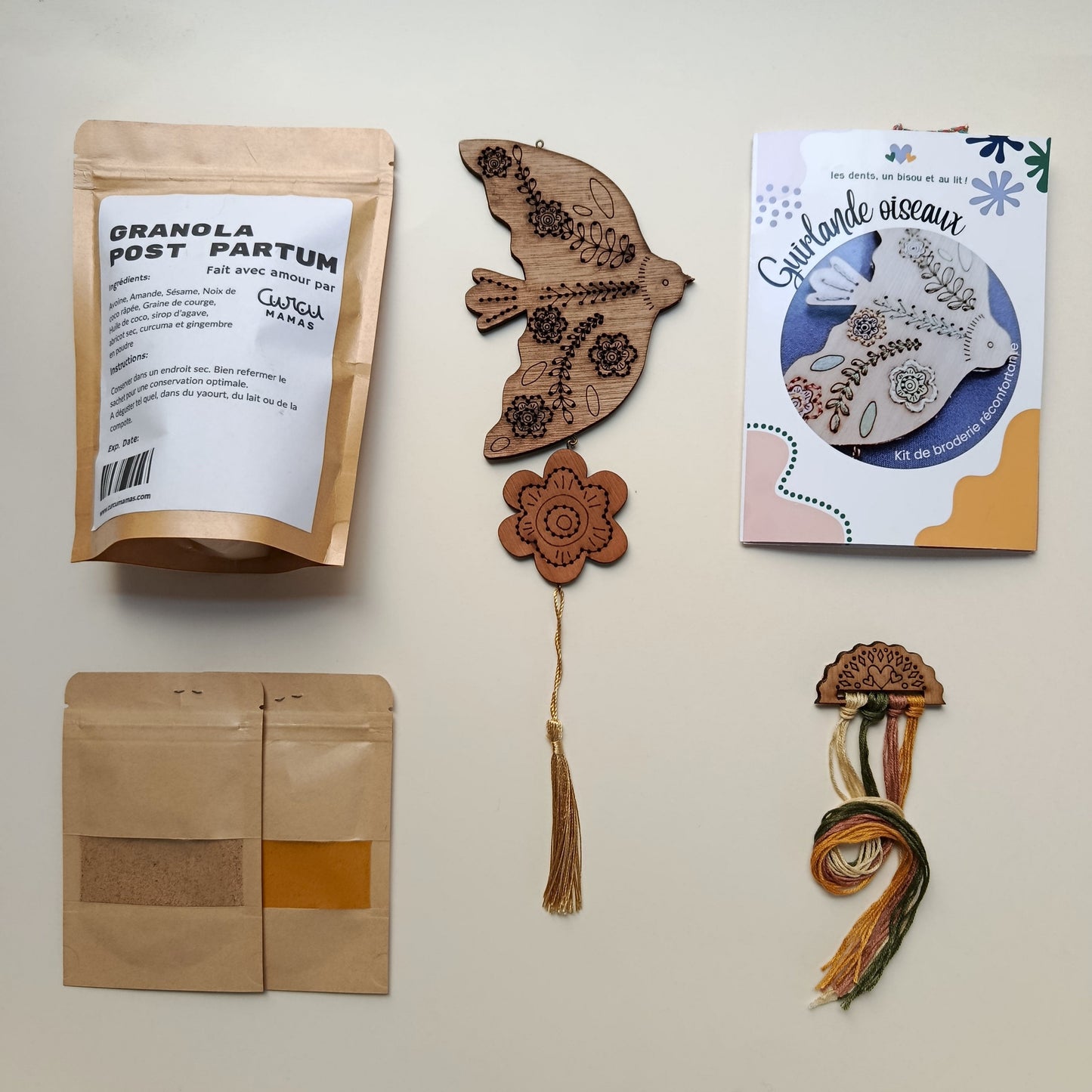 Kit de broderie – Suspension Oiseau Folk