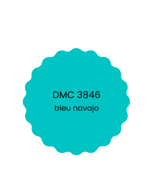 Couleur du mois : Bleu Navajo (DMC 3846) – Idées et inspirations broderie estivale